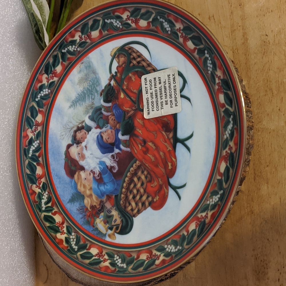 Princess House "The Sleigh Ride" 1998 Christmas Collector's Plate